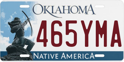 OK license plate 465YMA