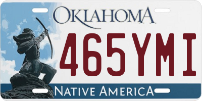 OK license plate 465YMI
