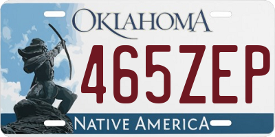 OK license plate 465ZEP