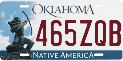 OK license plate 465ZQB