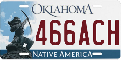 OK license plate 466ACH