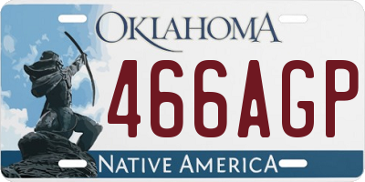 OK license plate 466AGP