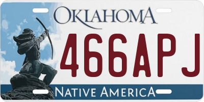 OK license plate 466APJ