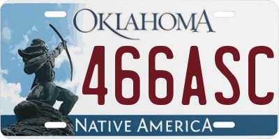 OK license plate 466ASC