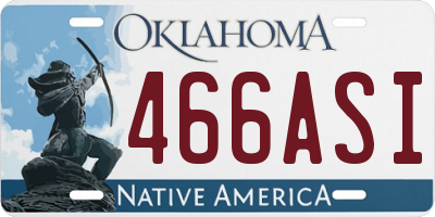 OK license plate 466ASI