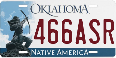 OK license plate 466ASR