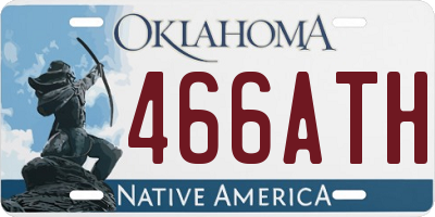 OK license plate 466ATH