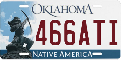 OK license plate 466ATI