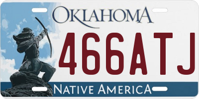 OK license plate 466ATJ