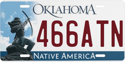 OK license plate 466ATN