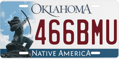OK license plate 466BMU
