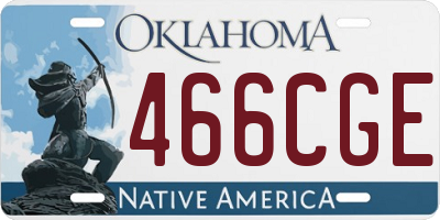 OK license plate 466CGE