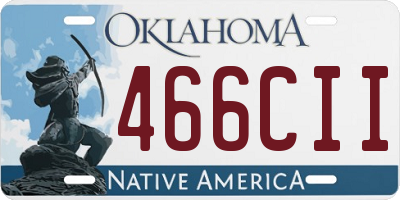 OK license plate 466CII