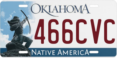 OK license plate 466CVC