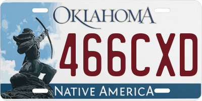 OK license plate 466CXD