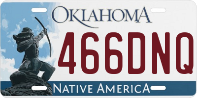 OK license plate 466DNQ