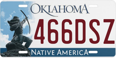 OK license plate 466DSZ