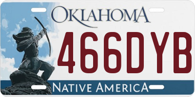 OK license plate 466DYB