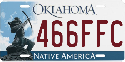 OK license plate 466FFC