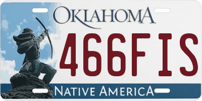 OK license plate 466FIS