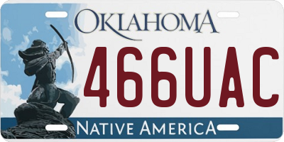 OK license plate 466UAC