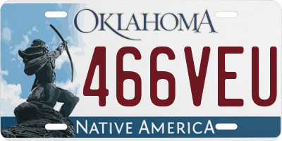 OK license plate 466VEU