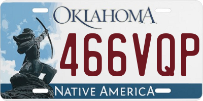OK license plate 466VQP