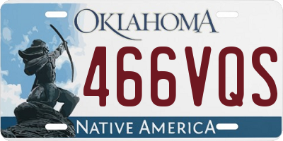 OK license plate 466VQS