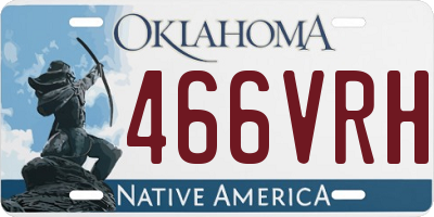 OK license plate 466VRH