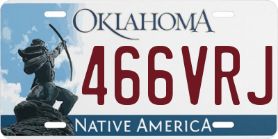 OK license plate 466VRJ