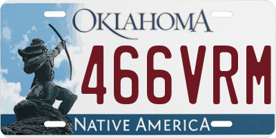 OK license plate 466VRM