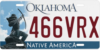 OK license plate 466VRX