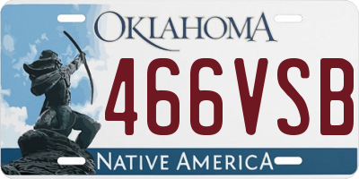 OK license plate 466VSB