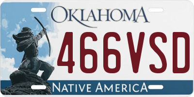 OK license plate 466VSD