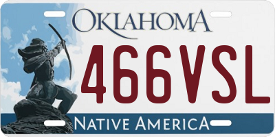 OK license plate 466VSL