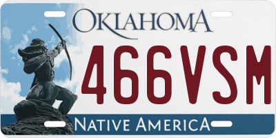 OK license plate 466VSM