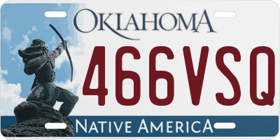 OK license plate 466VSQ