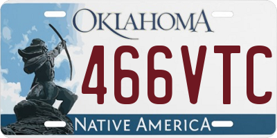 OK license plate 466VTC
