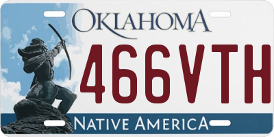 OK license plate 466VTH