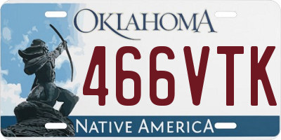 OK license plate 466VTK