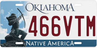OK license plate 466VTM