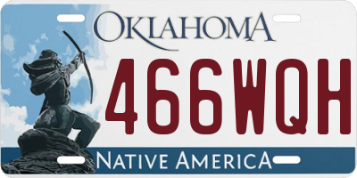 OK license plate 466WQH