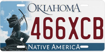 OK license plate 466XCB