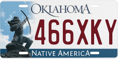 OK license plate 466XKY