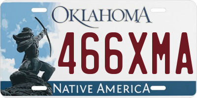 OK license plate 466XMA