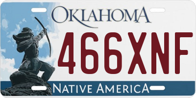OK license plate 466XNF