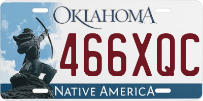 OK license plate 466XQC