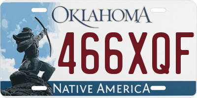 OK license plate 466XQF