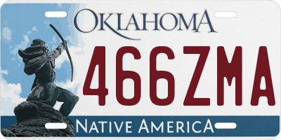 OK license plate 466ZMA