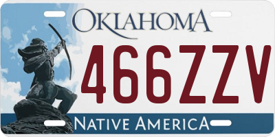 OK license plate 466ZZV